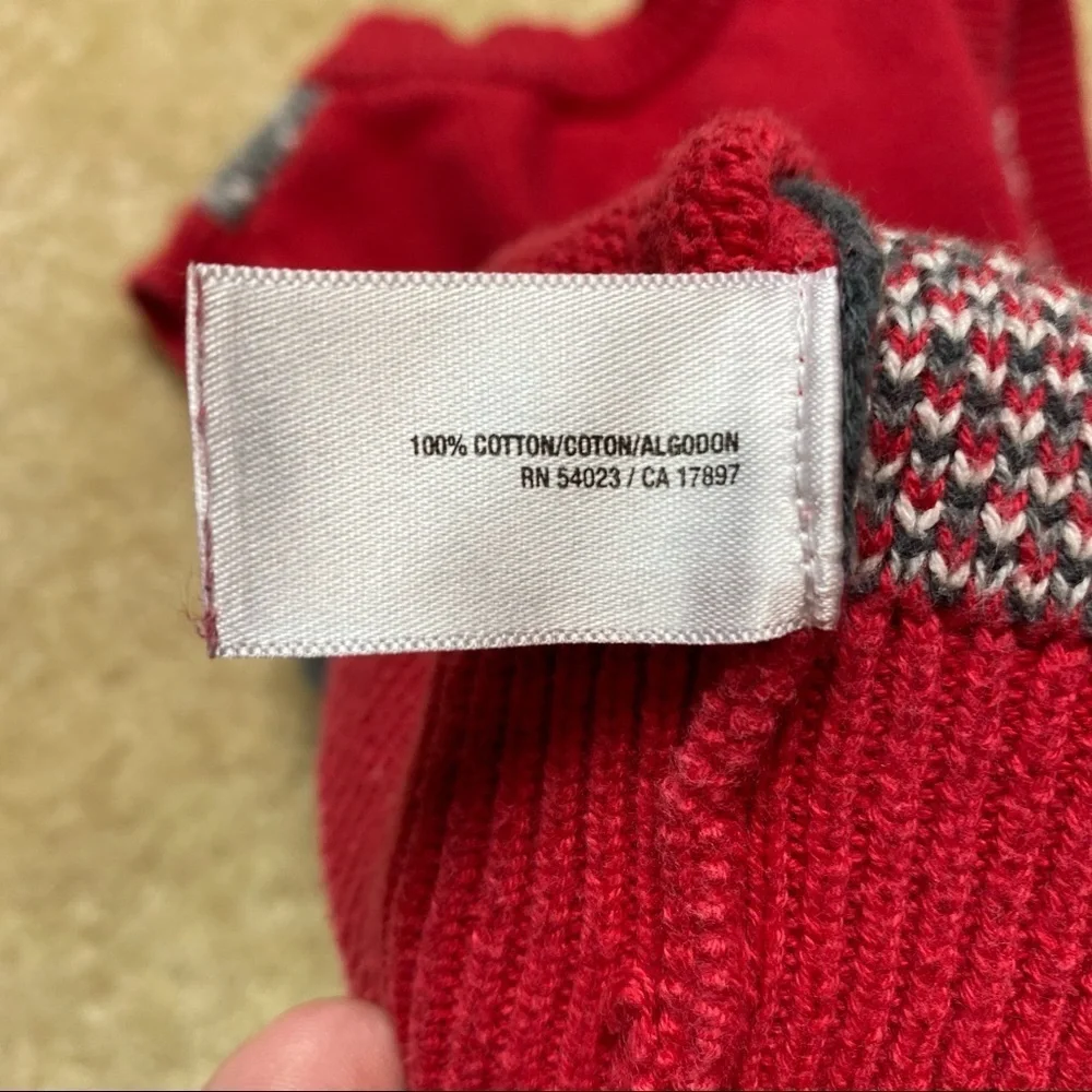 Old Navy Boys Red & Gray Argyle Knit Vest 3T